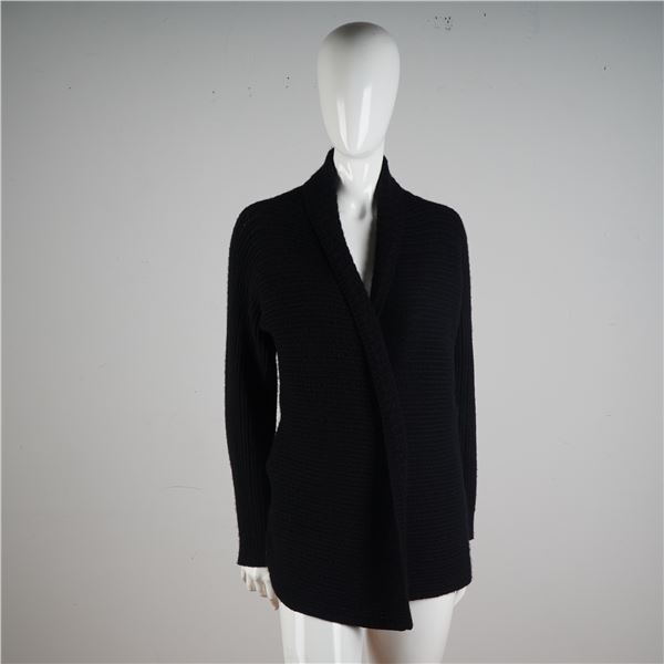 Escada Black Cashmere Knit Wrap Cardigan