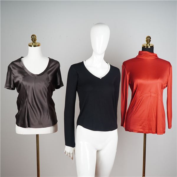 3pc Designer Tops Yves Saint Laurent, Joseph, and Chado Ralph Rucci