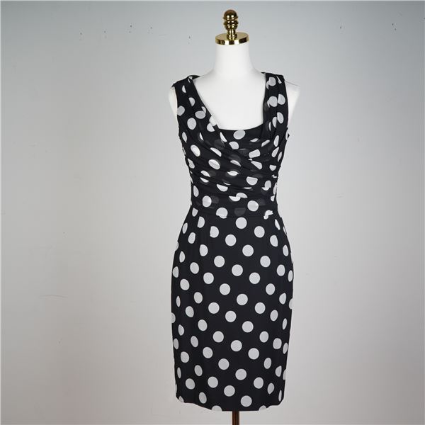 Dolce & Gabbana Black and White Polka Dot Silk Dress