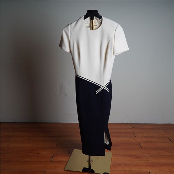 Atelier Caito for Herve Pierre Colorblock Wool Dress