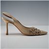Image 3 : Manolo Blahnik Light Tan Suede Slingback Heels