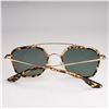 Image 2 : Krewe Austin Polarized Sunglasses, Brown Shell Pattern and Gold Frame