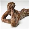 Image 3 : Curt Brill Bronze Figurative Sculpture, Reclining Nude with Hands Raised