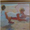 Image 2 : Boris Tchoubanov, Oil on Canvas, Beach Scene with Two Girls, Signed