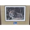 Image 2 : "Bobcat" by Charles Frace, Signed and Numbered Art Print, Framed with a 1983 Conservation Stamp