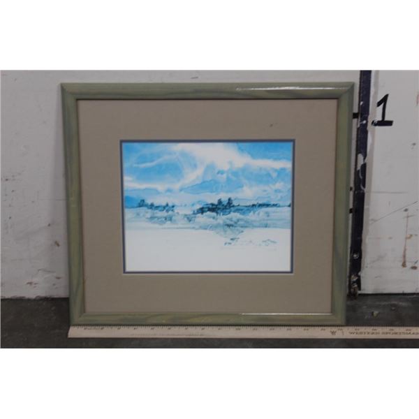 Framed Watercolor Lithograph by artist Michael Atkinson