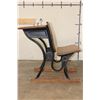 Image 5 : Antique "American Seating Company" Wood and Iron SCHOOL DESK with a Folding Seat