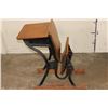 Image 7 : Antique "American Seating Company" Wood and Iron SCHOOL DESK with a Folding Seat