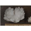 Image 2 : (5) Clusters of Natural and Raw White ARGONITE CAVE CALCITE, Weigh: 4 lbs (ONE$)