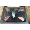 Image 1 : (5) ARROWHEAD Points in a Glass Display Case (ONE$)
