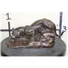 Image 2 : Creeping COUGAR BRONZE Sculpture, Weight 3 lbs