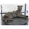 Image 1 : BRONZE Laying Tiger Statue, Weight 7 lbs