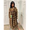 Image 2 : Natural MUSKRAT and LEATHER Patchwork Fur Coat