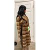 Image 3 : Natural MUSKRAT and LEATHER Patchwork Fur Coat