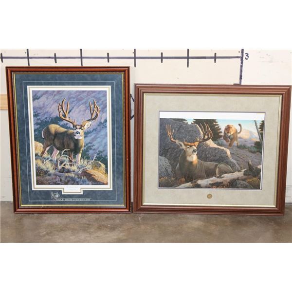 (2) Large Art Prints, "Hart Mountain Majesty" by Brent R. Todd and a signed Tom Mansanarez Framed