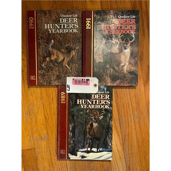 (3) Outdoor Life "DEER HUNTER'S YEARBOOKS". Years 1989-1990-1991 (ONE$)