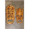 Image 1 : (2) Hand-carved Wood Filipino Tribal Ifugao "Bakunawa" Masks (ONE$)