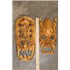 Image 2 : (2) Hand-carved Wood Filipino Tribal Ifugao "Bakunawa" Masks (ONE$)