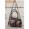 Image 1 : *Brand New* Salt and Pepper Cow Hide and Tooled Leather Bag