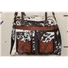 Image 2 : *Brand New* Salt and Pepper Cow Hide and Tooled Leather Bag