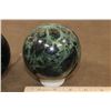 Image 10 : (1) BLACK TOURMALINE Sphere and (1) GREEN APATITE Sphere (ONE$)