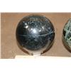 Image 3 : (1) BLACK TOURMALINE Sphere and (1) GREEN APATITE Sphere (ONE$)