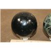 Image 4 : (1) BLACK TOURMALINE Sphere and (1) GREEN APATITE Sphere (ONE$)