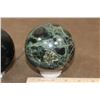 Image 8 : (1) BLACK TOURMALINE Sphere and (1) GREEN APATITE Sphere (ONE$)