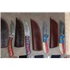 Image 3 : (15) *New* Damascus Knives with Leather Sheaths (ONE$)