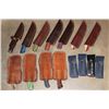Image 8 : (15) *New* Damascus Knives with Leather Sheaths (ONE$)