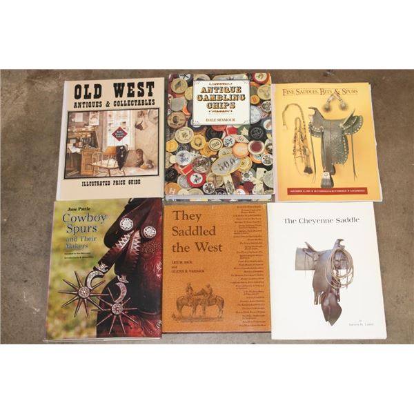 (6) Old West Antiques and Collectibles Books (ONE$)