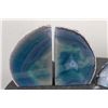 Image 2 : (2) Sets of Purple and Blue Dyed Brazilian AGATE Book Ends, Weight: 1lb 14oz each (ONE$)