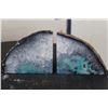 Image 3 : (2) Sets of Purple and Blue Dyed Brazilian AGATE Book Ends, Weight: 1lb 14oz each (ONE$)
