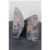 Image 6 : (2) Sets of Purple and Blue Dyed Brazilian AGATE Book Ends, Weight: 1lb 14oz each (ONE$)