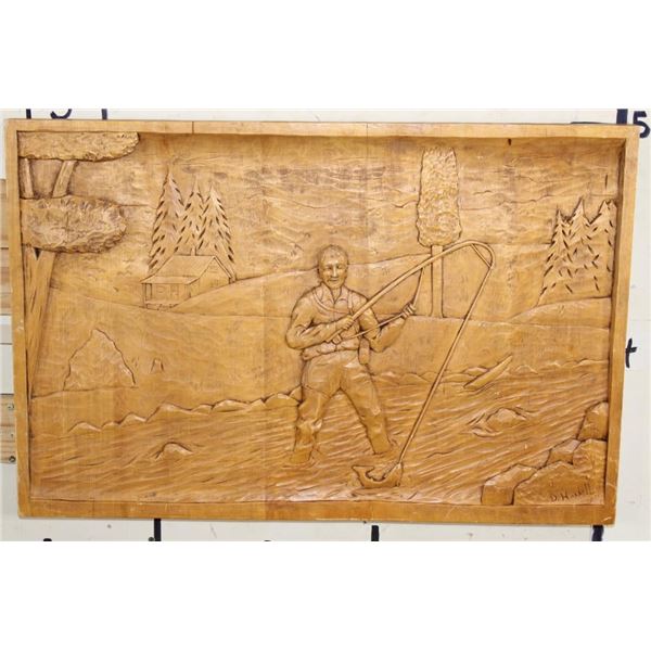 Original Hand-carved Wood Art by artist D. Heppell