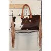 Image 1 : *Brand New* Leather and Cow Hide Duffle Bag with Fringe