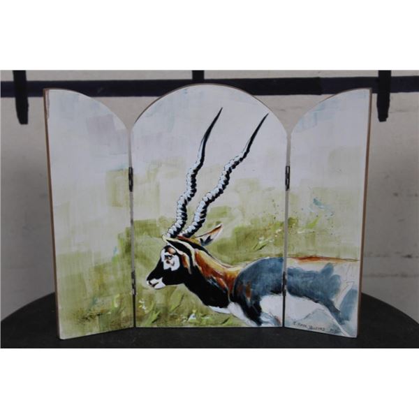 Hand Painted BLACKBUCK, signed by artist Jim Telford 1991