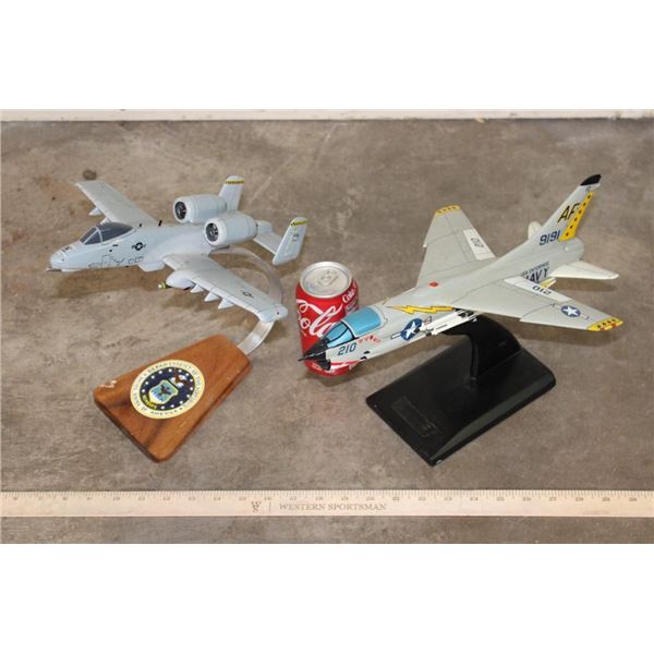 (1) Fairchild Republic A-10 Thunderbolt 2 "Warthog" USAF and (1) U.S. Navy Vought F-8 Crusader(ONE$)