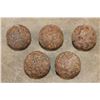 Image 1 : (5) Antique Civil War Era Canister Grapeshot IRON CANNON BALLS Used by the Confederate Army (ONE$)