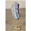 Image 7 : Deep Purple AMETHYST Crystal Cluster on a Metal Stand