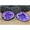 Image 4 : (10) Dyed Purple Crystal QUARTZ Geodes and (10) Titanium Aura Green Geodes (ONE$)