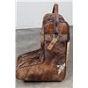 Image 2 : *BRAND NEW* Natural COWHIDE Boot Bag with Twin Zippers