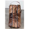 Image 3 : *BRAND NEW* Natural COWHIDE Boot Bag with Twin Zippers