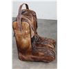 Image 4 : *BRAND NEW* Natural COWHIDE Boot Bag with Twin Zippers