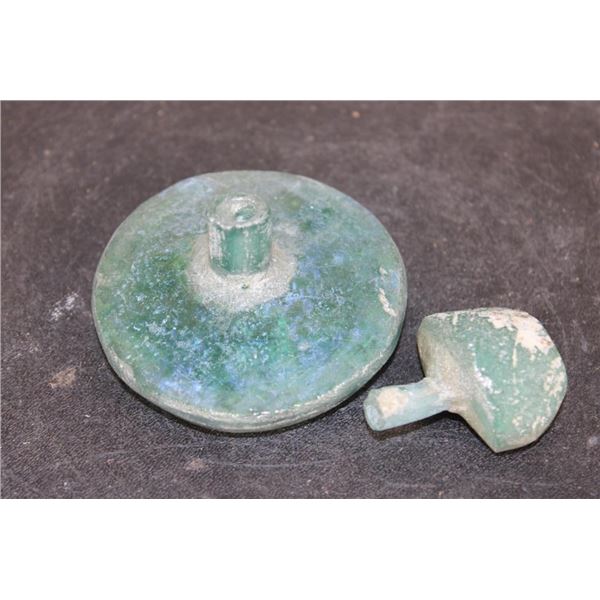 (2) Ancient ROMAN GLASS Bottles from the Roman Empire (ONE$)