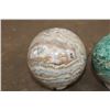 Image 3 : (1) CRAZY LACE AGATE Mineral Sphere and (1) GREEN FUCHITE Mineral Sphere (ONE$)