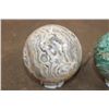 Image 7 : (1) CRAZY LACE AGATE Mineral Sphere and (1) GREEN FUCHITE Mineral Sphere (ONE$)