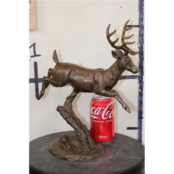 Leaping DEER BRONZE Sculpture, Weight 4 lbs