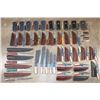 Image 1 : (40) *Brand New* Damascus and Carbon Steel  KNIVES (ONE$)