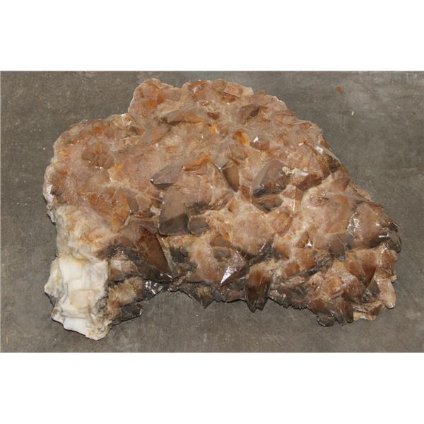 XL 45 lb Honey and Smoky DOGTOOTH CALCITE Crystal Cluster Formation